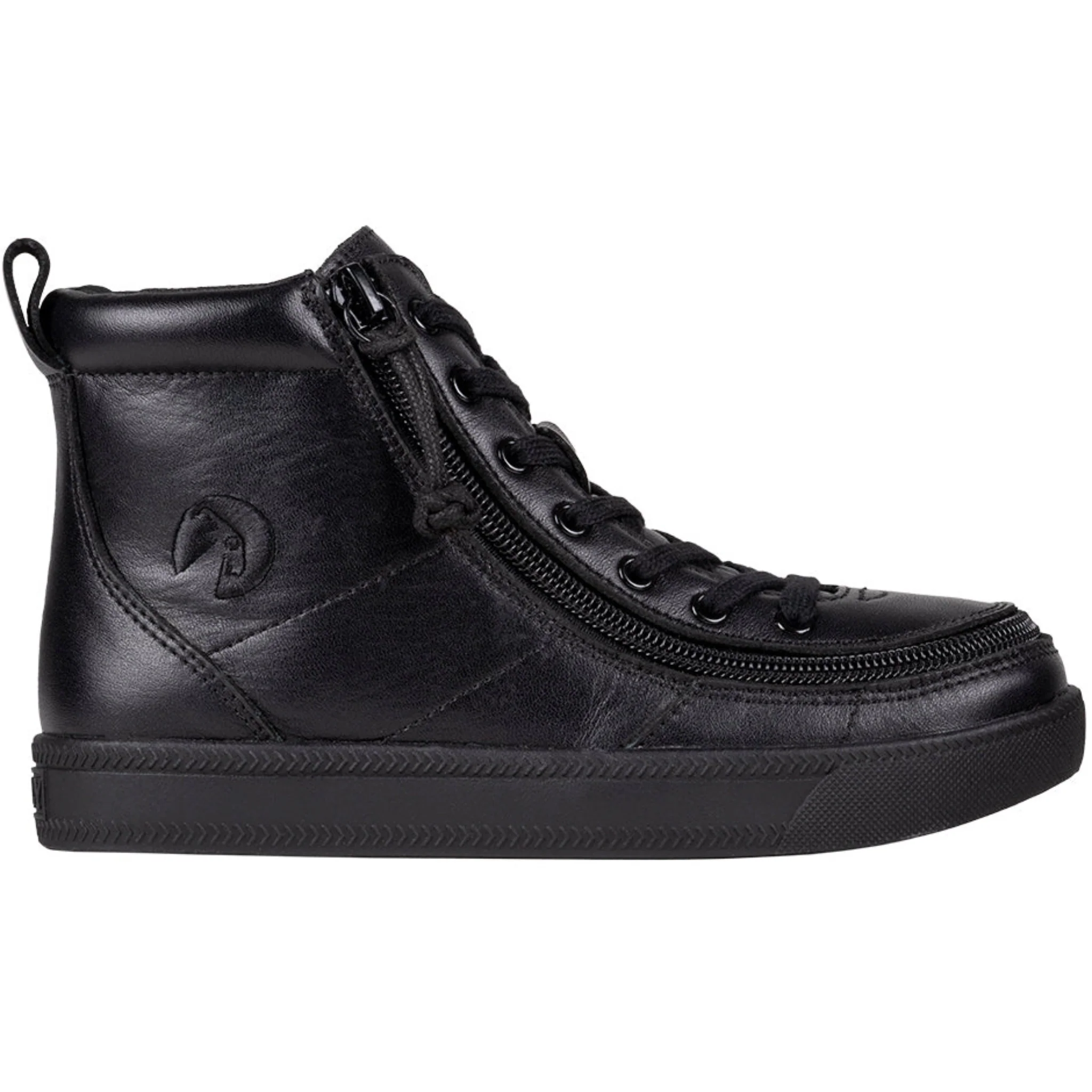 Billy Footwear (Kids) DR II Fit - High Top Black to Floor Leather Shoes