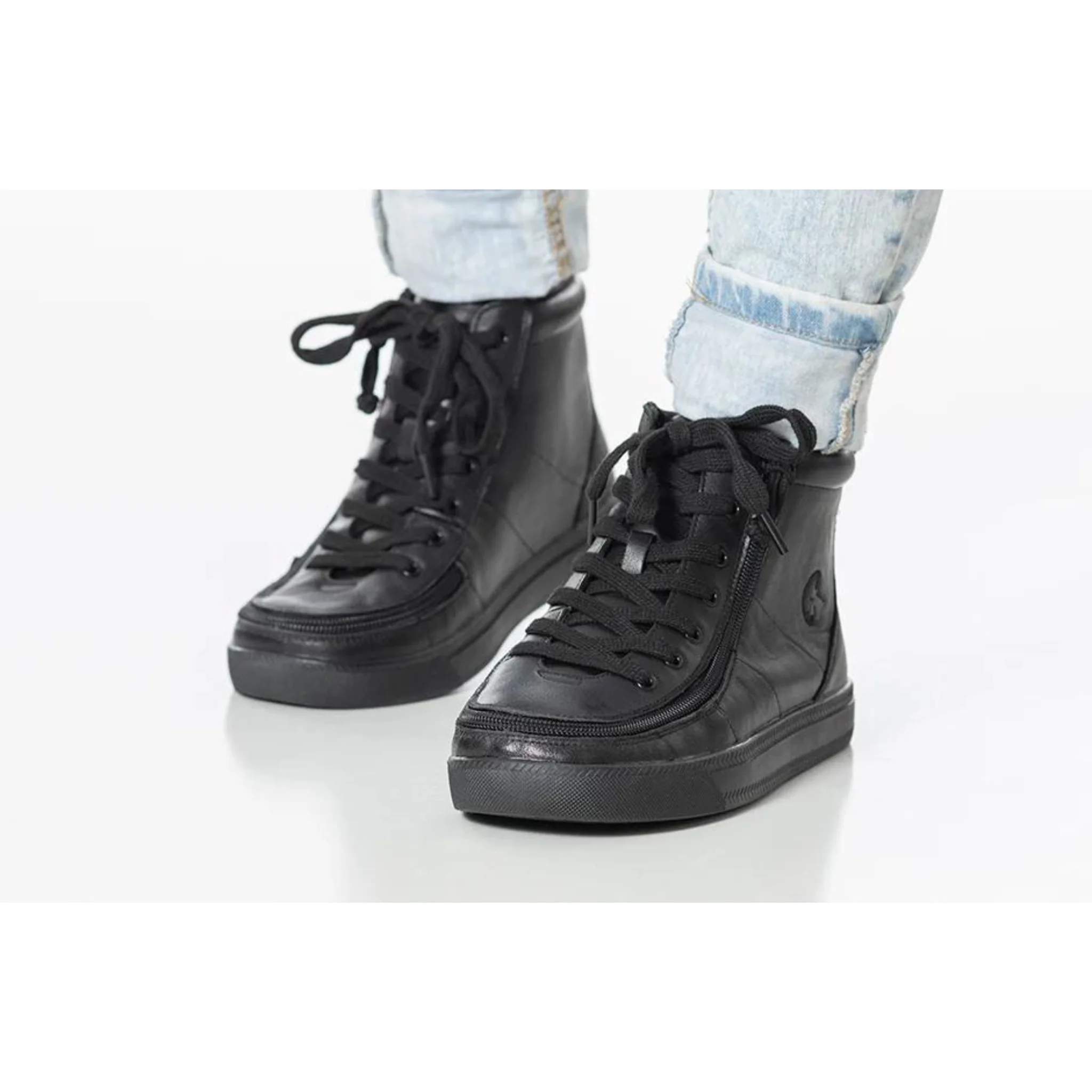 Billy Footwear (Kids) DR II Fit - High Top Black to Floor Leather Shoes - Image 5