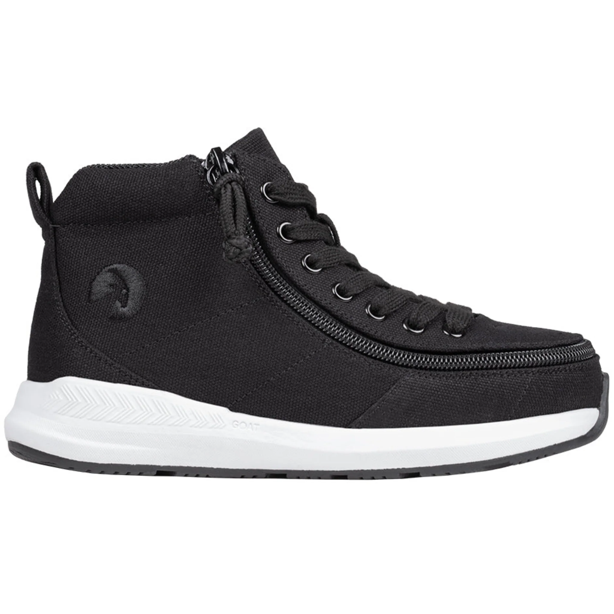 Billy Footwear (Kids) - High Top Goat Black Canvas Shoes