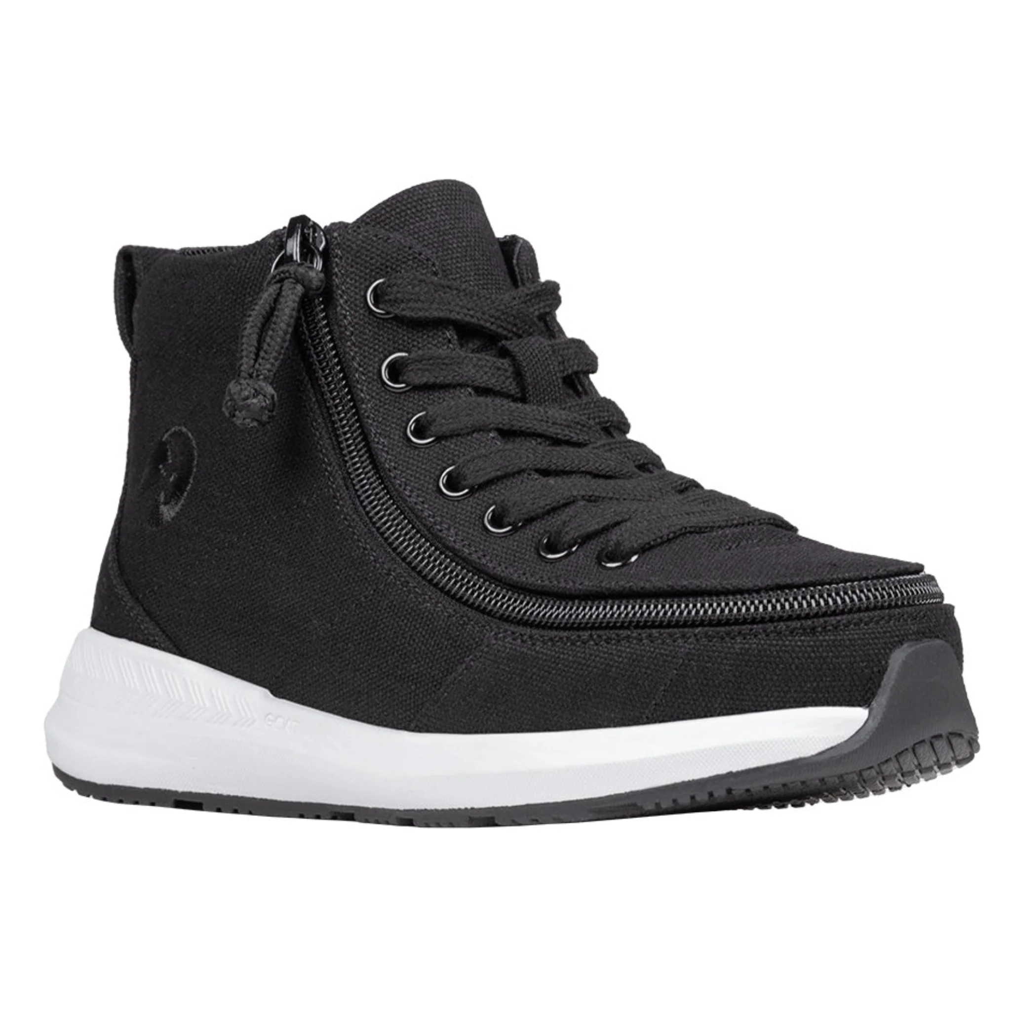 Billy Footwear (Kids) - High Top Goat Black Canvas Shoes - Image 2