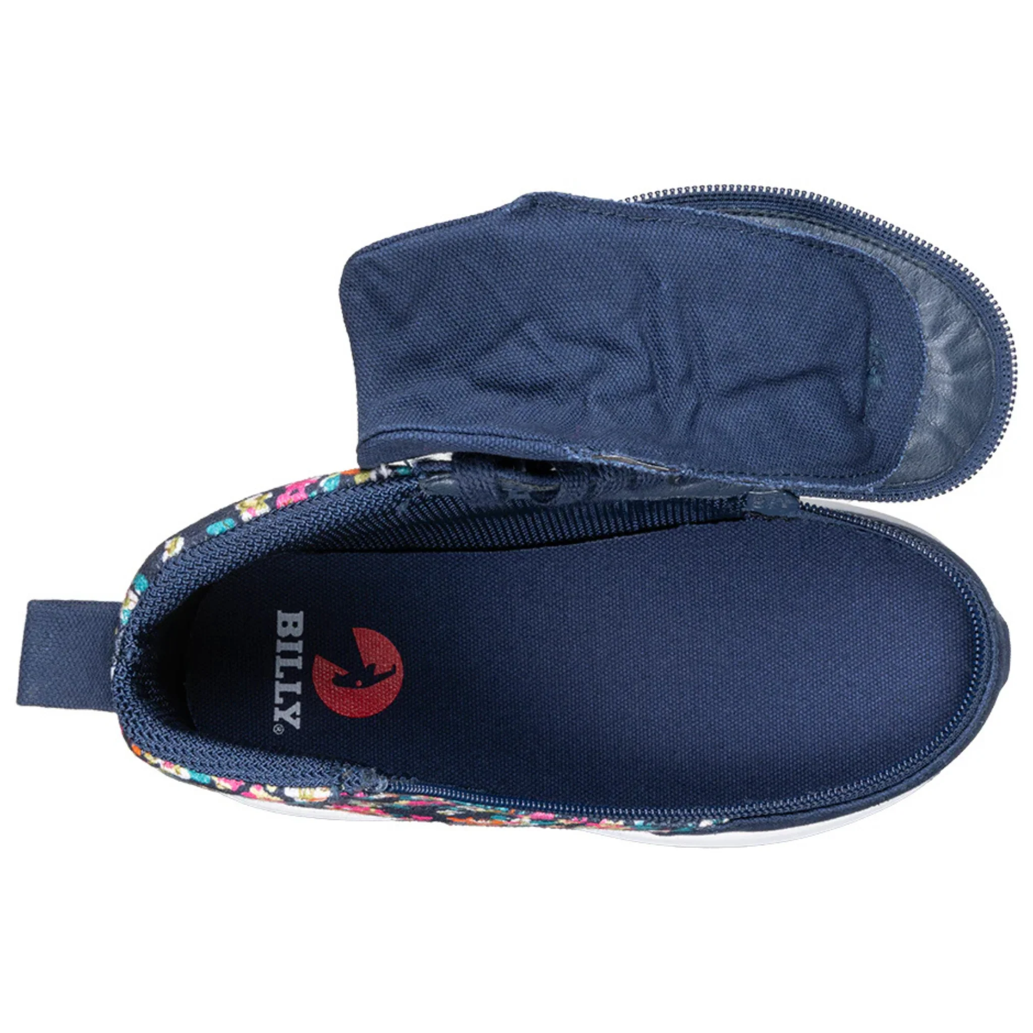 Billy Footwear (Kids) - High Top Goat Navy Floral Shoes - Image 2