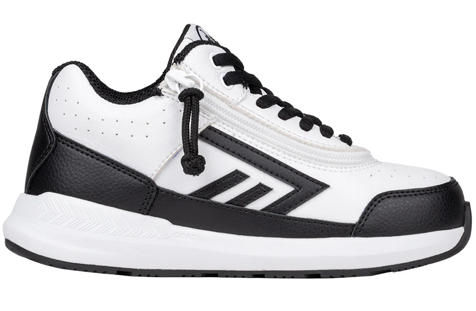 Billy Footwear (Kids) - Mid Top Goat Hoop White/Black Trainers - Image 2