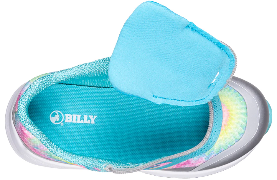 Billy Footwear (Kids) - Low Top Goat Rainbow Tie Dye Trainers - Image 2