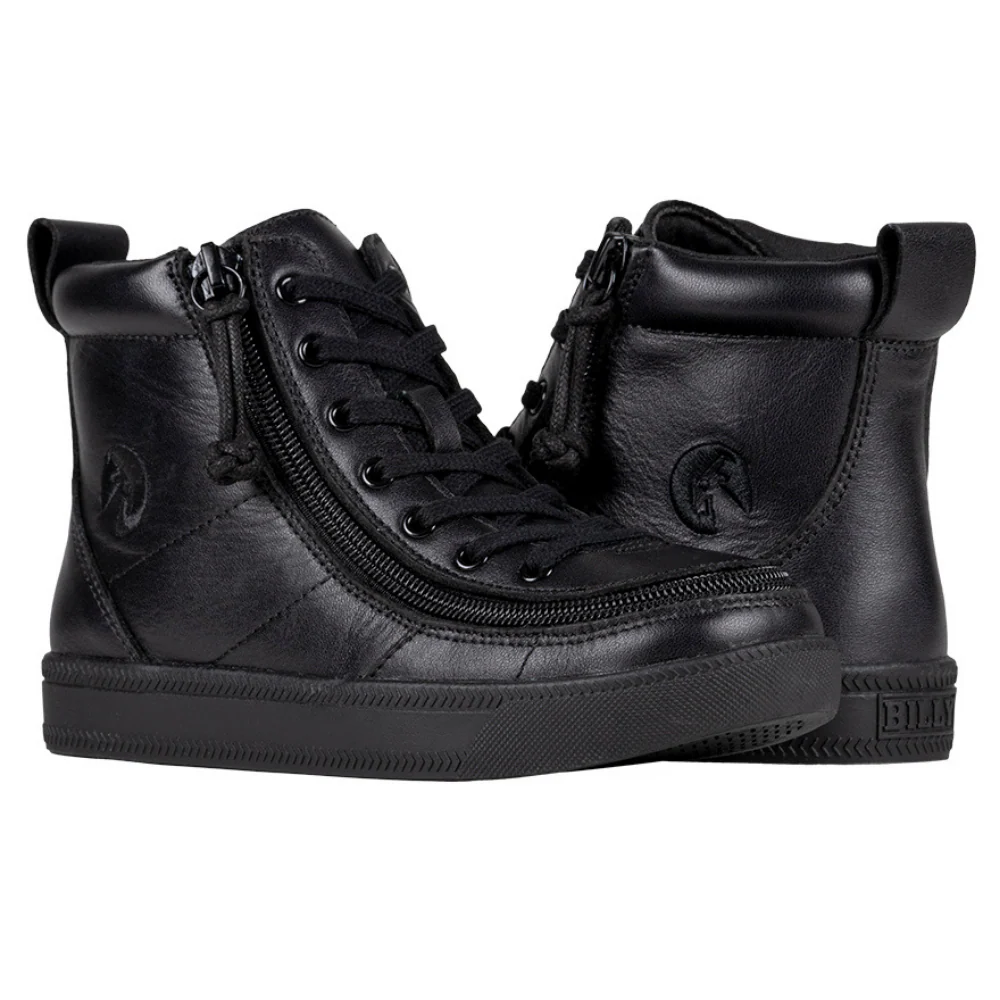 Billy Footwear (Kids) - High Top Leather Black to Floor Leather Shoes - CLEARANCE