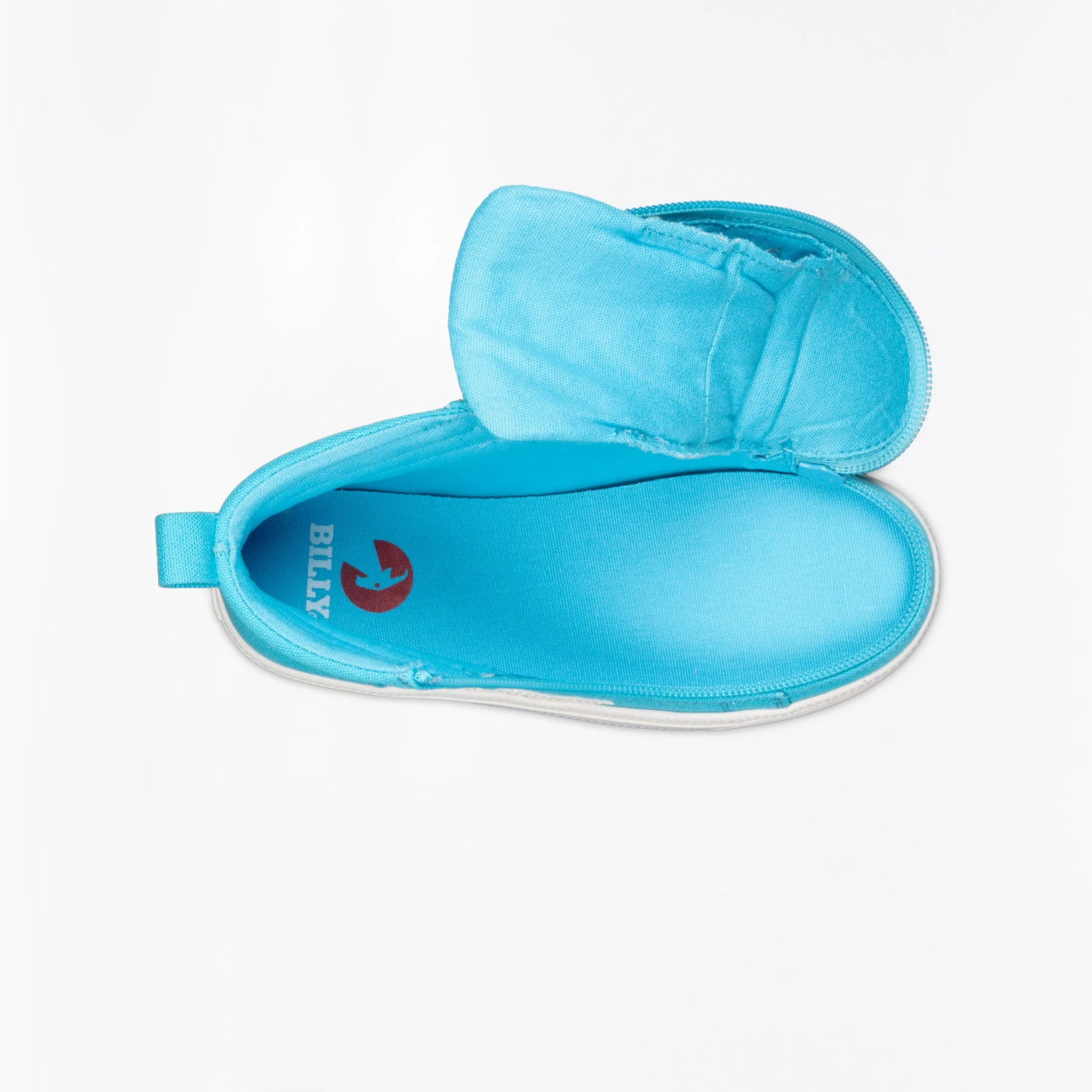 Billy Footwear (Kids)  -  High Top Turquoise / White CS Canvas Shoes - Image 2