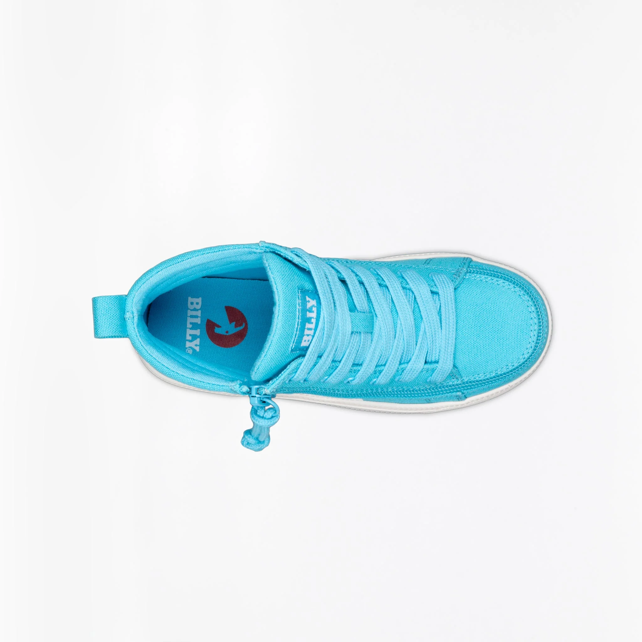Billy Footwear (Kids)  -  High Top Turquoise / White CS Canvas Shoes - Image 3