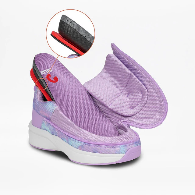 Billy Footwear (Kids)  - Lilac Watercolour Limitless Trainers - Image 2