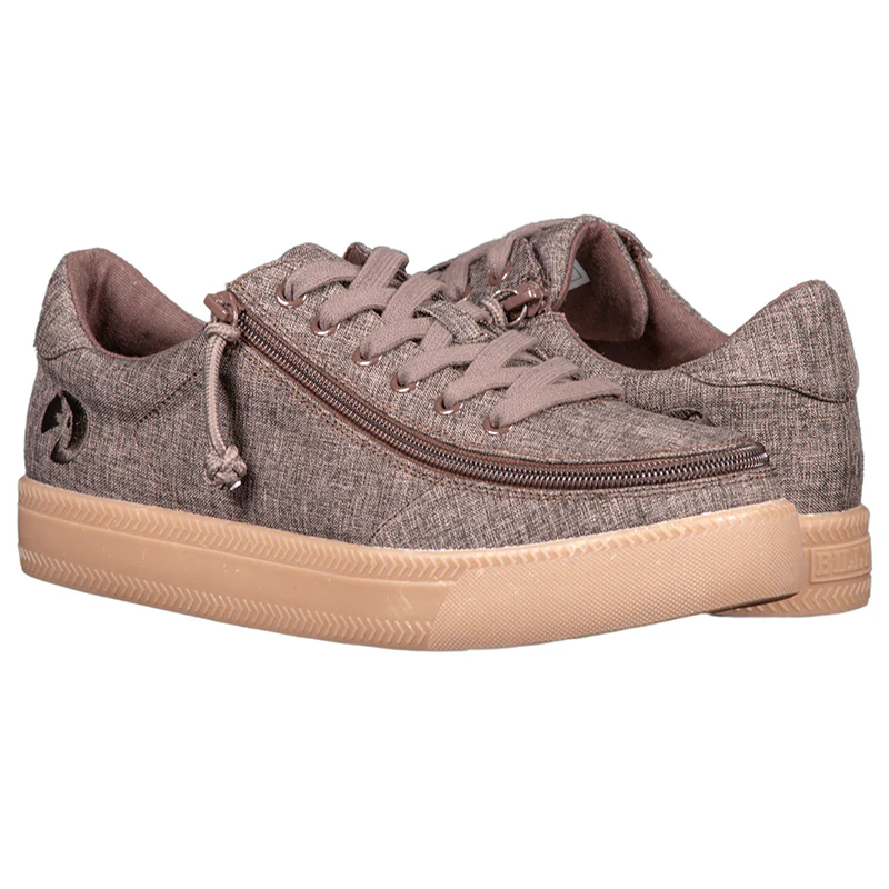 Billy Footwear (Mens) -  Low Top Brown Jersey Linen Shoes - CLEARANCE