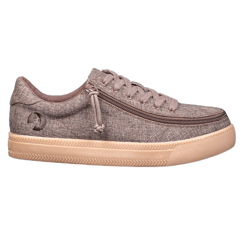 Billy Footwear (Mens) -  Low Top Brown Jersey Linen Shoes - CLEARANCE - Image 2