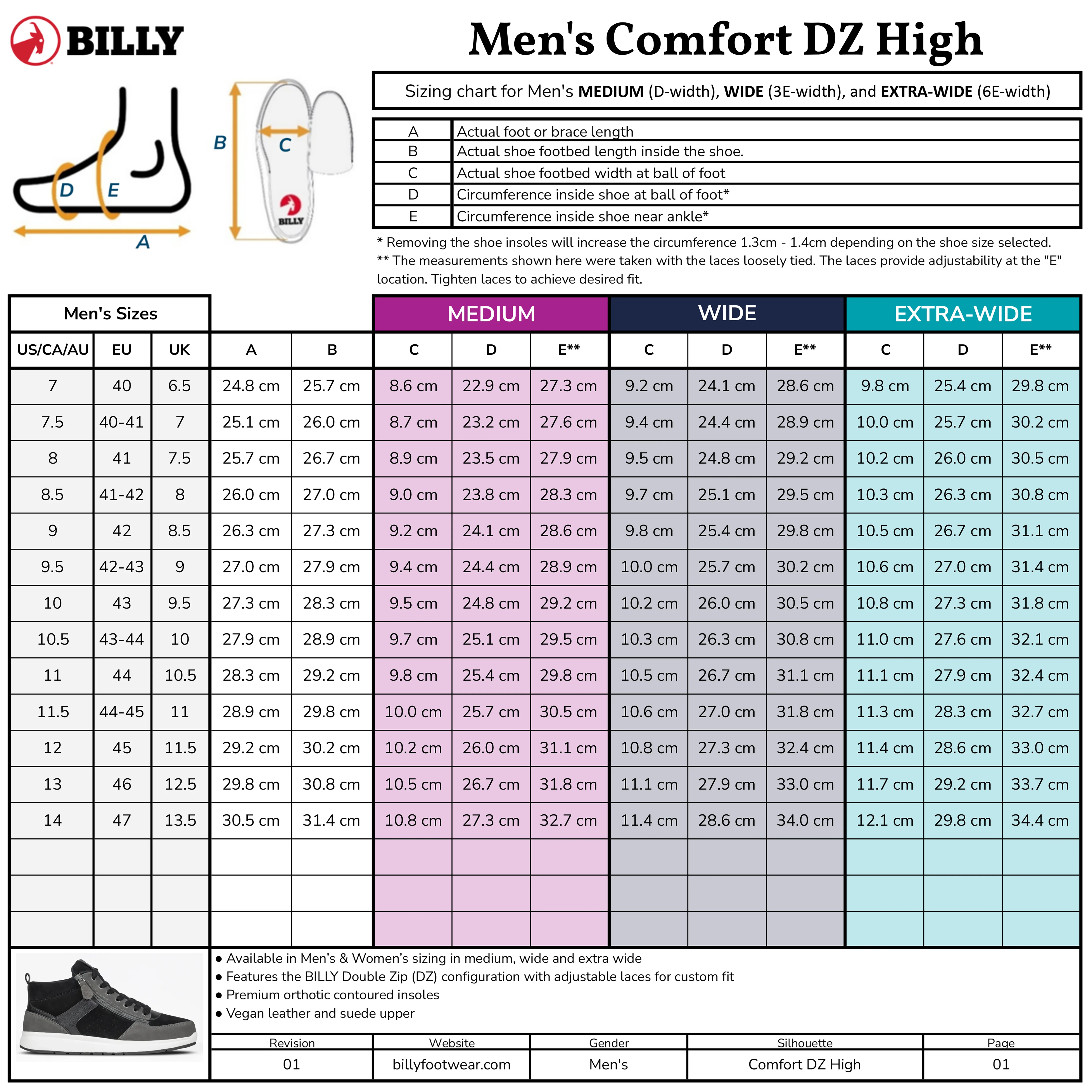 Billy Footwear (Mens) - High Top Grey Jersey Billy Goat Classic Canvas Shoes - Image 7