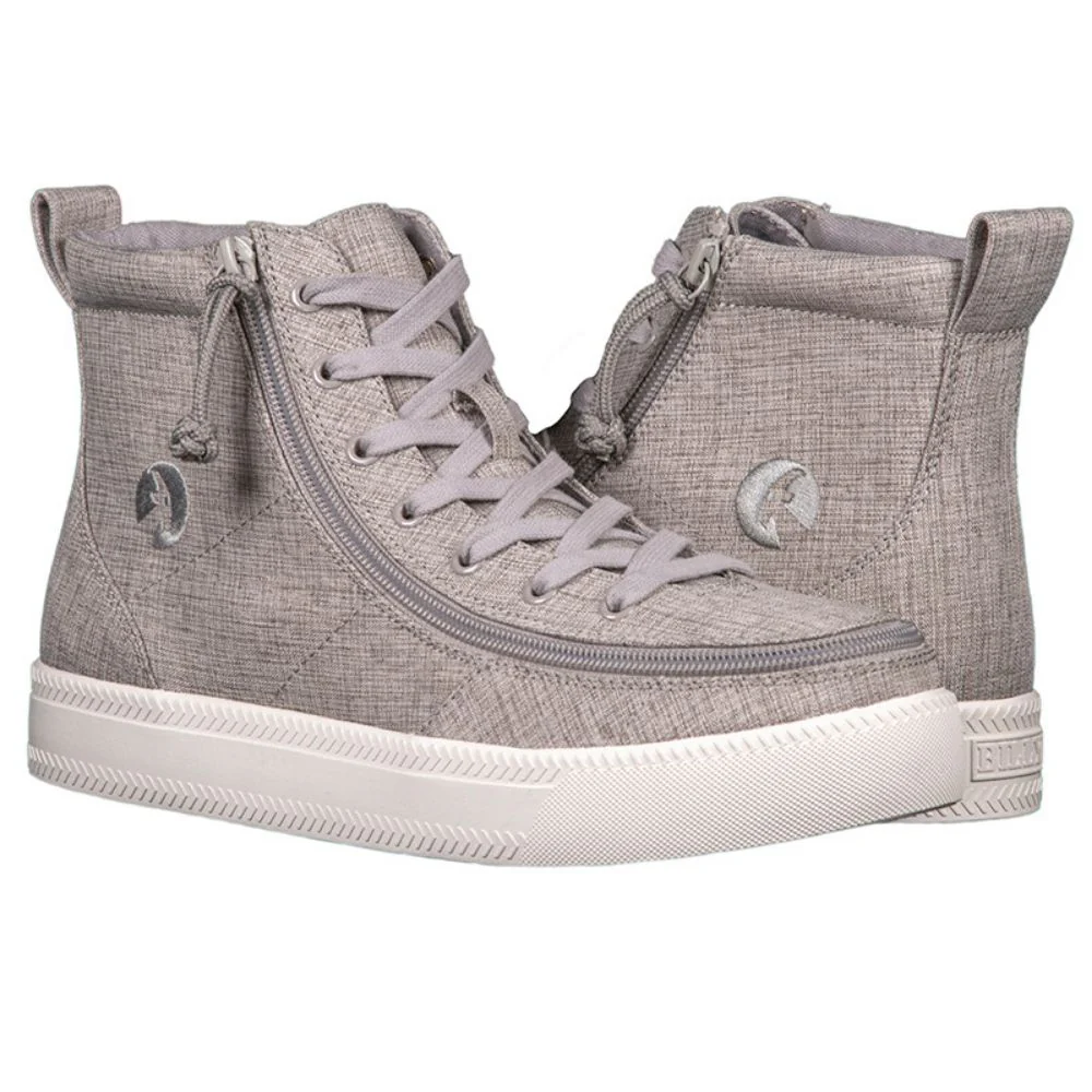 Billy Footwear (Mens) - Grey Jersey High Top Linen Shoes - CLEARANCE