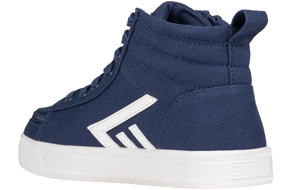 Billy Footwear (Toddlers)  - High Top Navy/White CS Canvas Shoes - Image 4