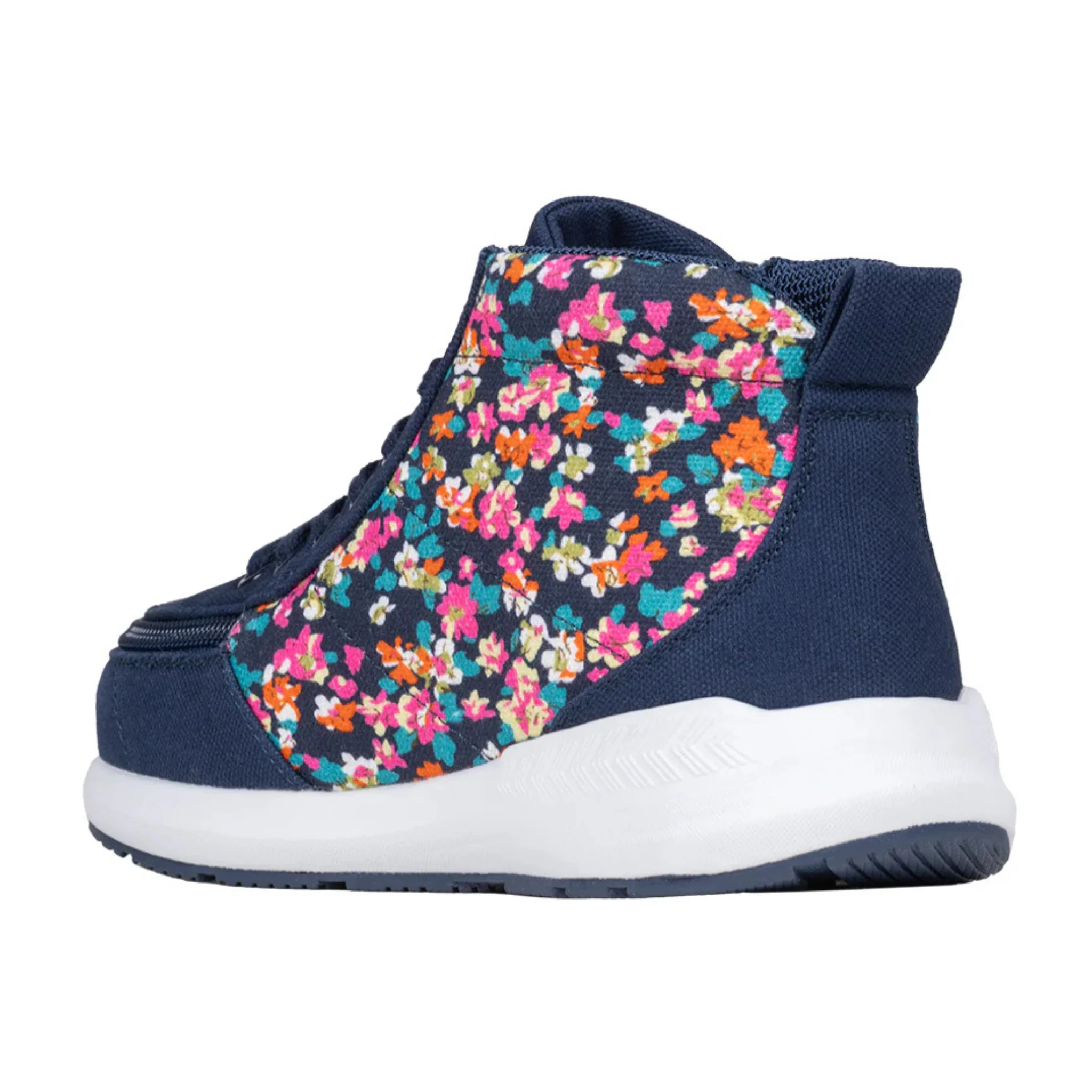 Billy Footwear (Toddlers) - High Top Goat Navy Floral Shoes - Image 2