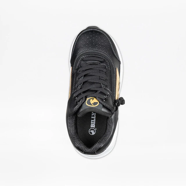 Billy Footwear (Toddlers) - Mid Top Goat Hoop Black/Gold Trainers - Image 4
