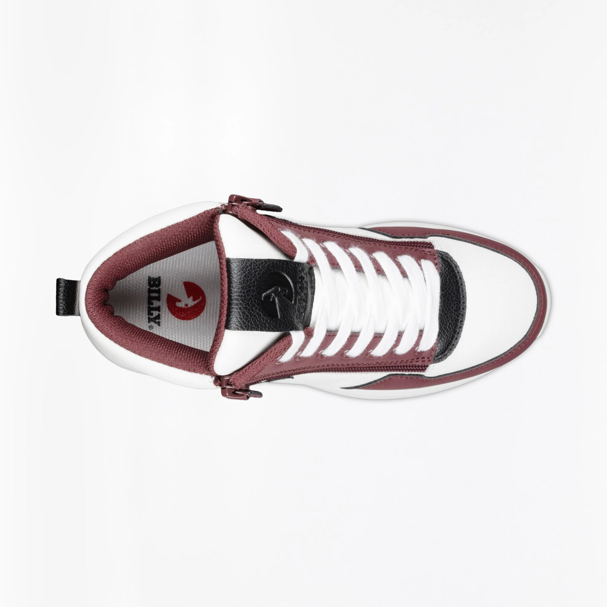 Billy Footwear (Womens) - High Top White/Wine/Black Comfort DZ - Image 3