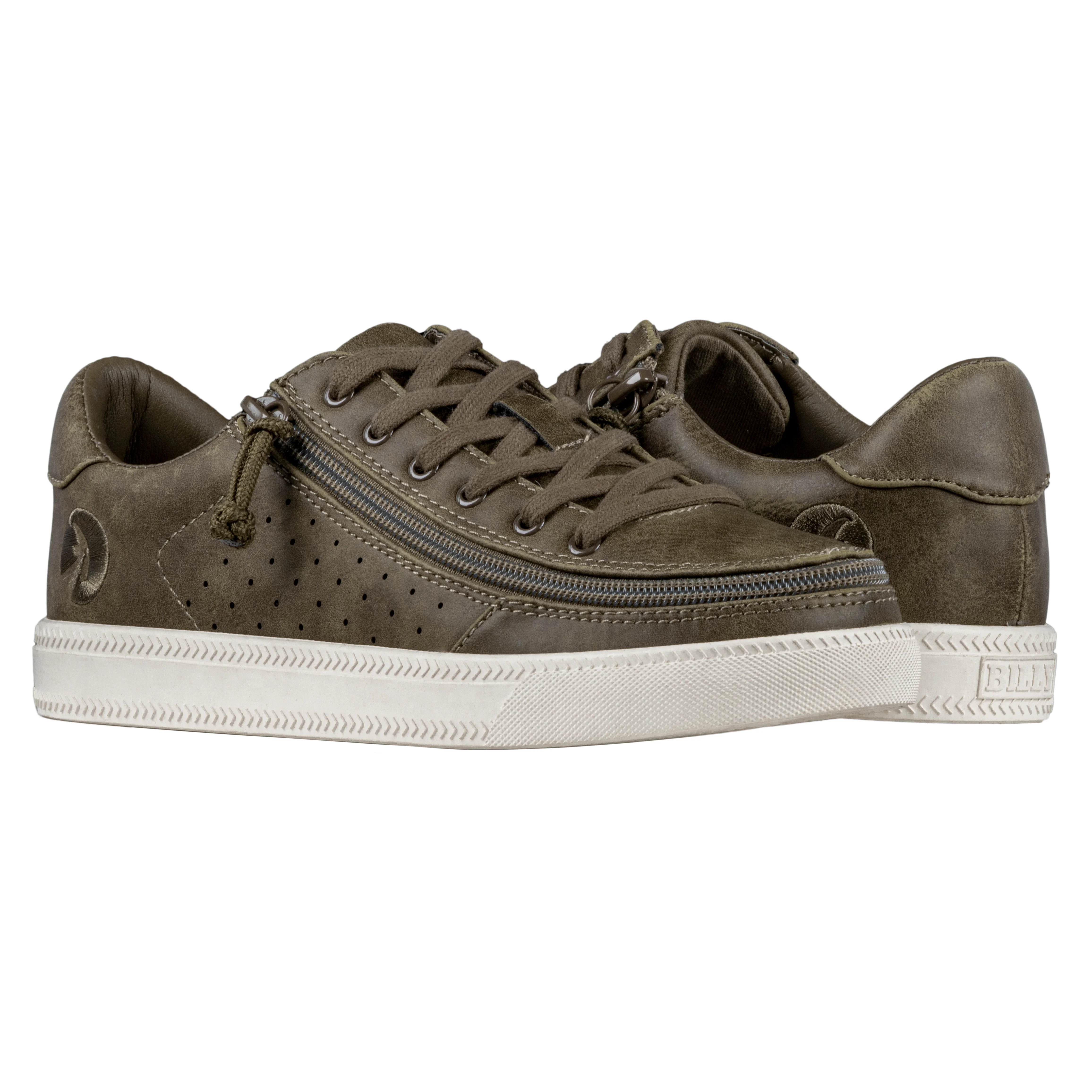 Billy Footwear (Womens) - Low Top Olive Faux Leather Shoes - CLEARANCE - Image 11