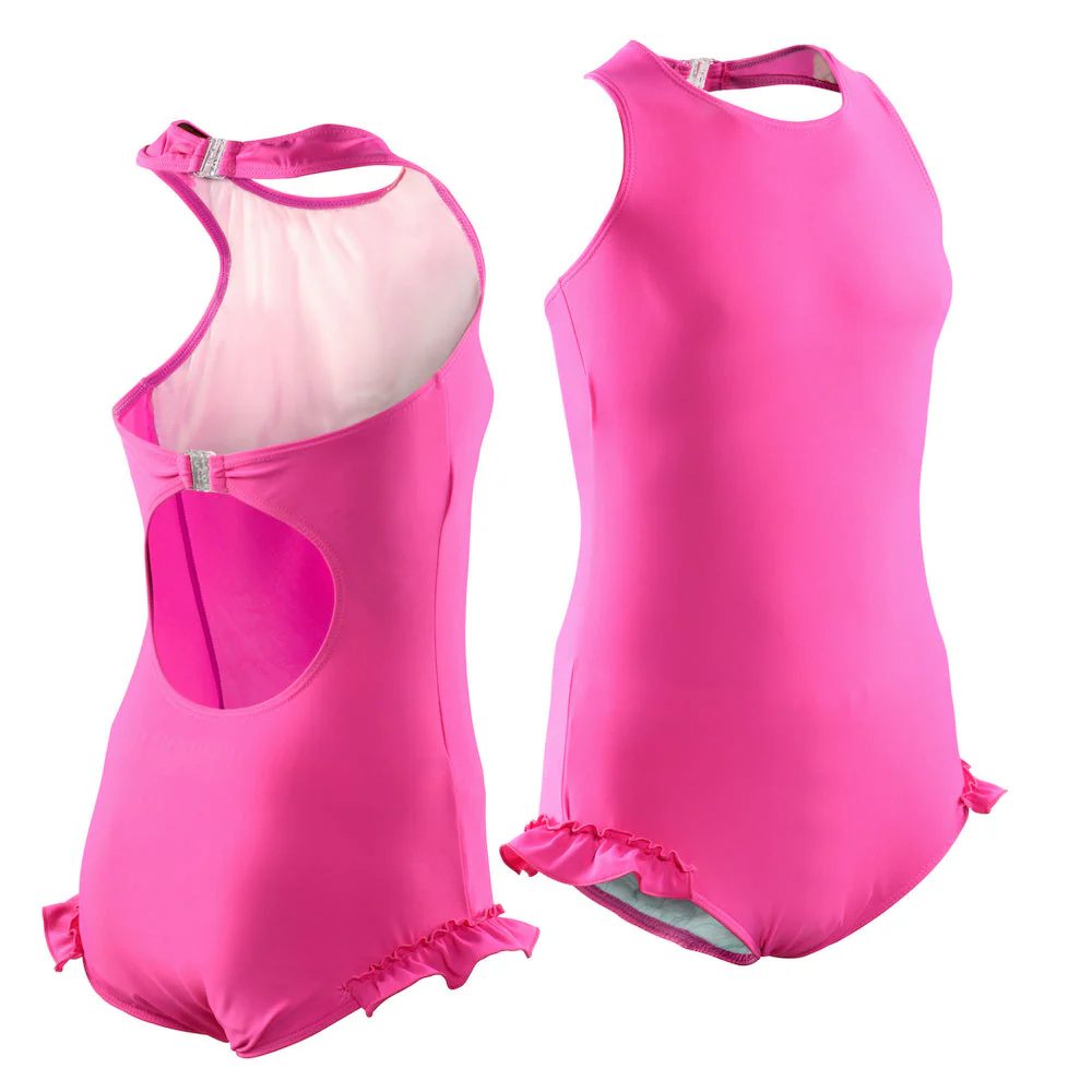 Kes-Vir - Girls Halterneck Swimsuit - Eco Friendly / Pretty Pink - CLEARANCE - Image 4