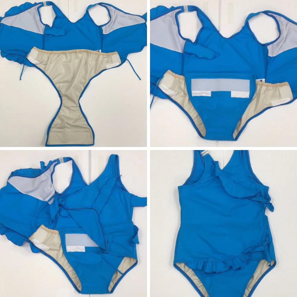 Kes-Vir - Girls Waterfall Swimsuit - Eco-Friendly - Image 3